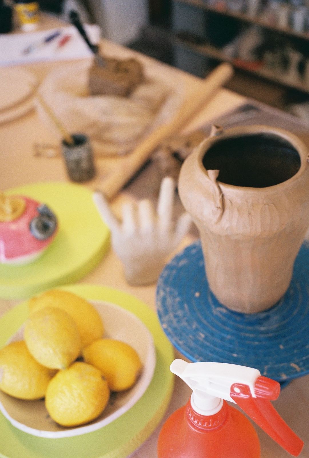 lemons with ceramics